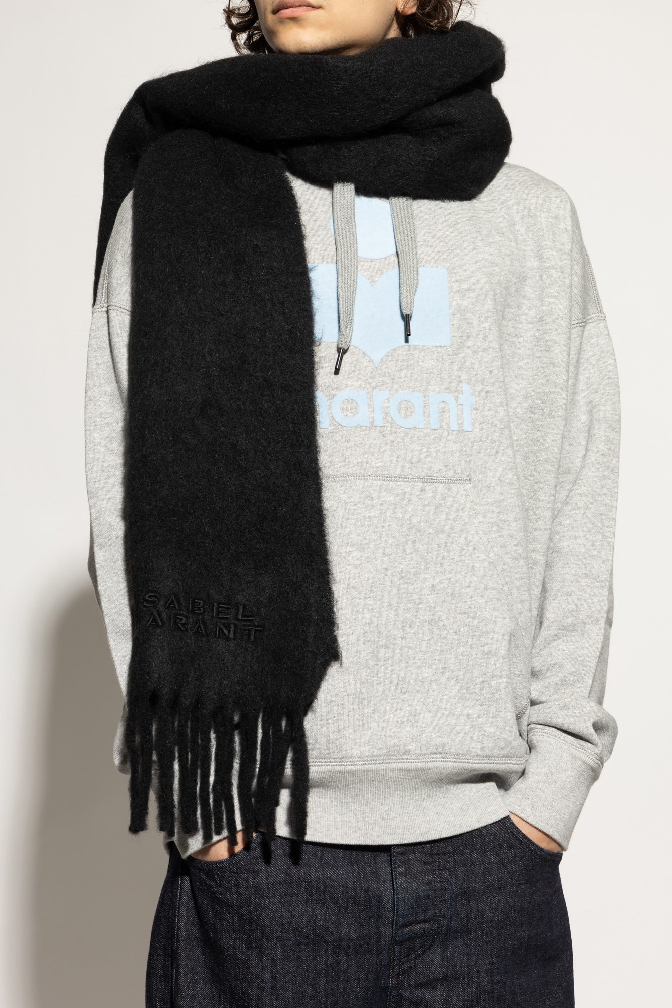 スカーフ Fouzy Gd Scarf - Isabel Marant - Wool - Black 이자벨마랑(Isabel Marant) | 스카프 이자벨 마랑 울 블랙 Fouzy